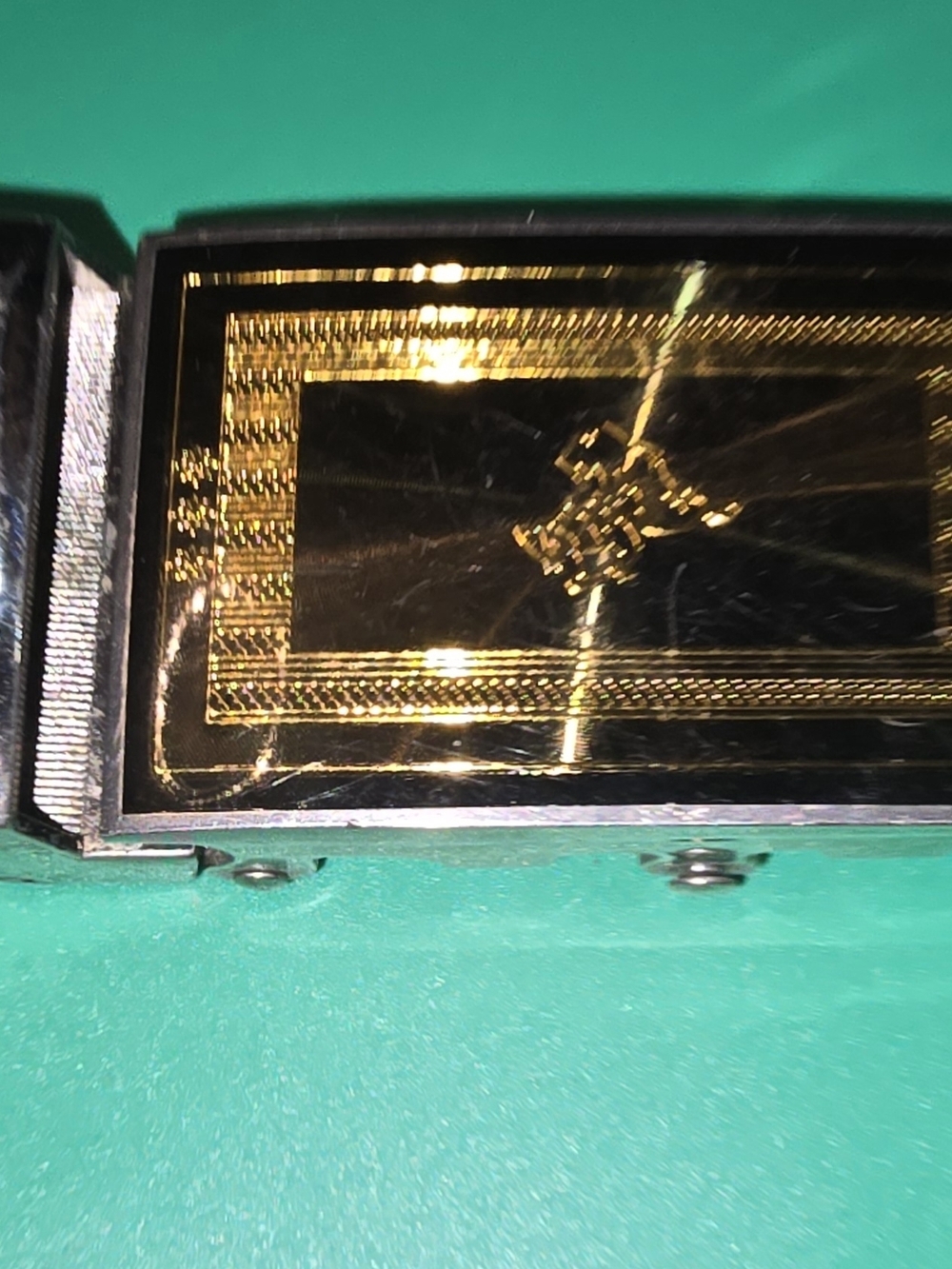 Polo by Ralph Lauren Gold and Black Decorative Belt Buckle